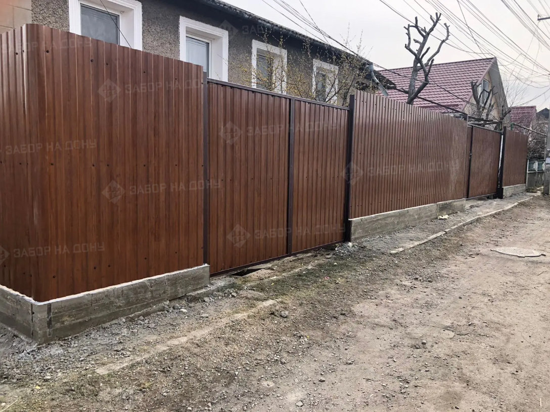 Распашные ворота из профлиста  в Константиновске
